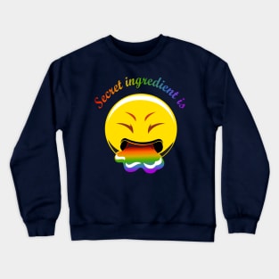 Secret Ingredient - Rainbow Throw up Emoji Crewneck Sweatshirt